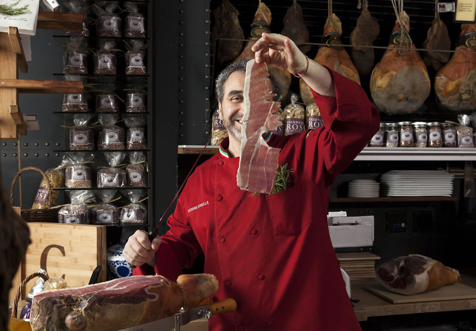 Cesare Casella, executive chef and partner at Salumeria Rosi Parmacotto in New York (Photo by Steven Freeman)